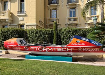 Swiss Re displays “World’s Toughest Row” boat at Monte