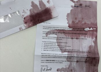 Hiscox sends wine-stained letter to customers