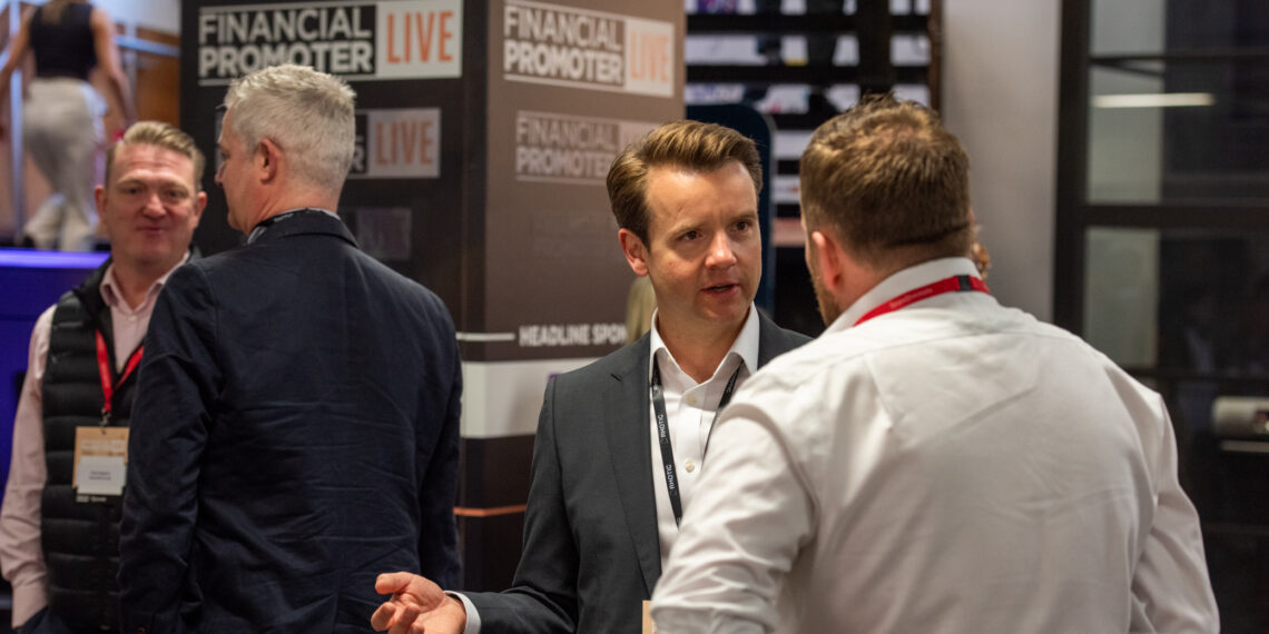 Image of two people speaking at the FP Live! conference 2025