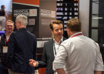 Image of two people speaking at the FP Live! conference 2025