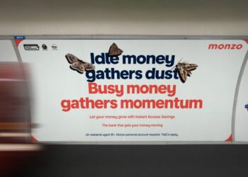 Monzo&rsquo;s OOH campaign encourages customers to put money to work