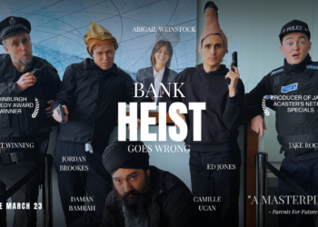YouTube thumbnail of the Bank Heist featuring all actors and their names