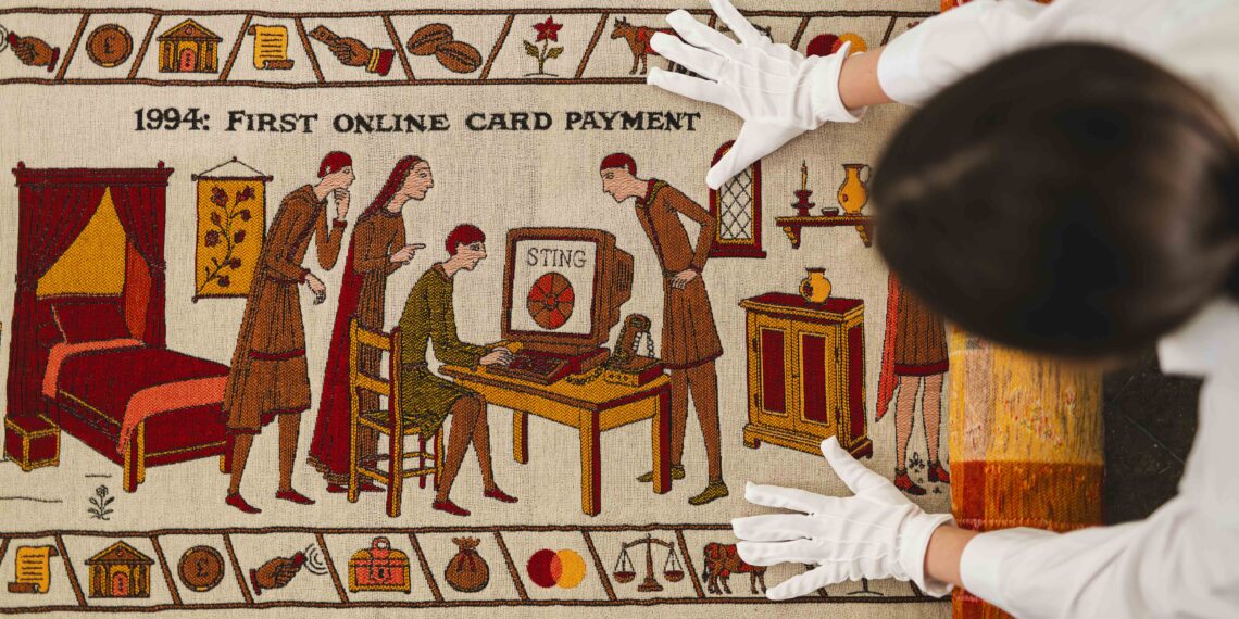 Mastercard weaves 3,000 years of payments history into artwork
